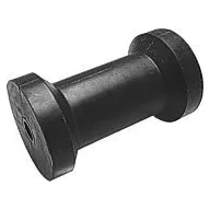 Kielrolle aus schwarzem Gummi mit Buchse