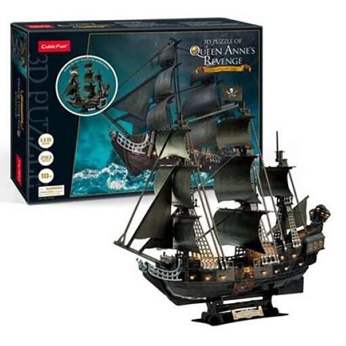 Queen Anne's Revenge 3D-Puzzle mit LED-Beleuchtung 