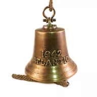 Bootsglocke aus Kupfer, antikisiert, 22,5 cm 