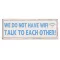 Wandtafel kein Wifi-Chat 