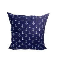 Kissen mit Ankermuster blau 