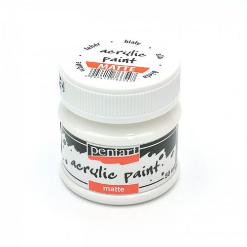 Acrylfarbe mattweiß 