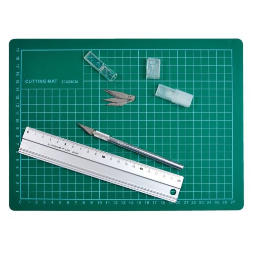 Hobby Klemmbrett- Lineal- Nadelspitze mit Skalpell Set 