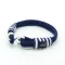 Segelarmband, marineblau und weiß mit Überzug 