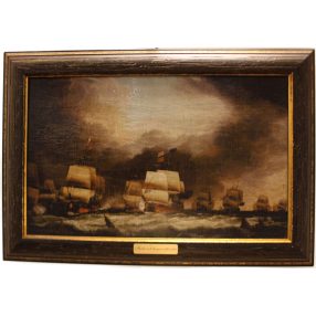 Gemälde Schlacht auf dem Meer der Gallionen 