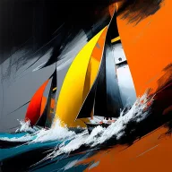 Segelboot malen - Zigzagl an der Ziellinie 