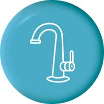 Waschbecken, Dusche, Toilette